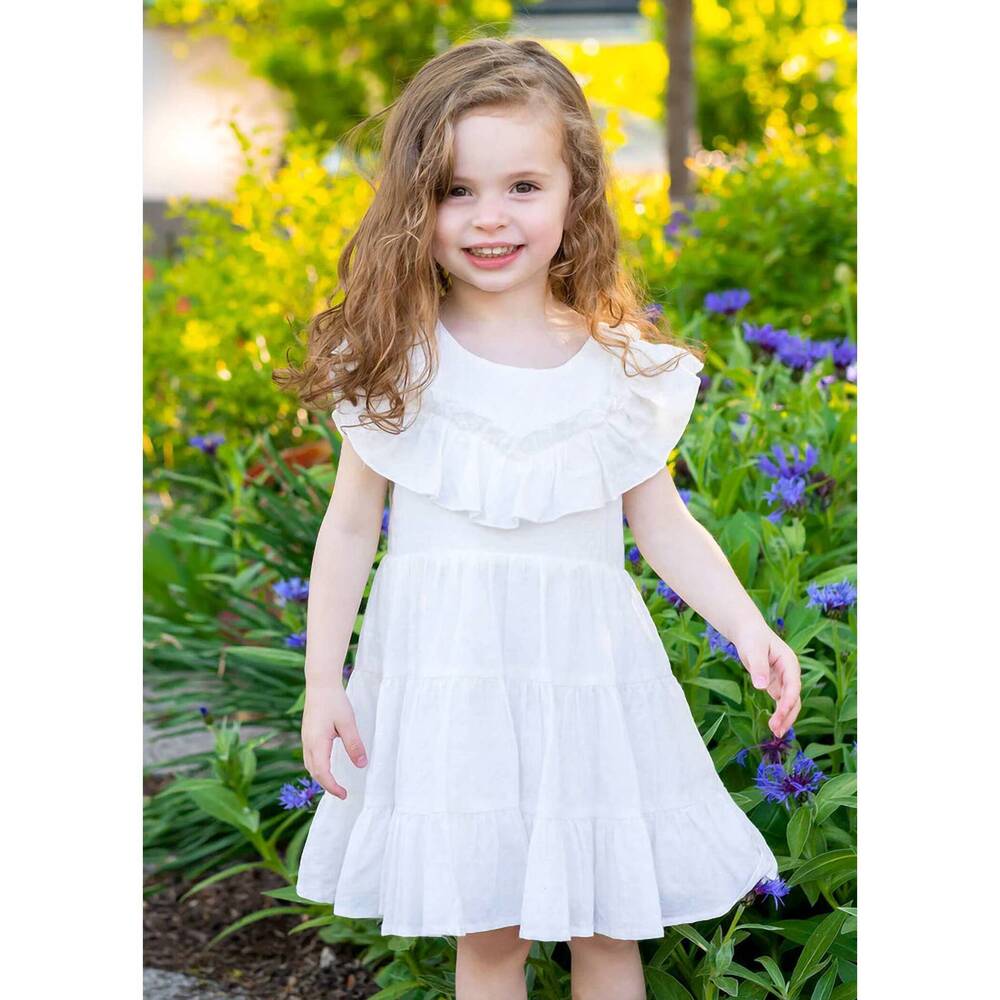 NEW MABLE ruffle dreams dress in white